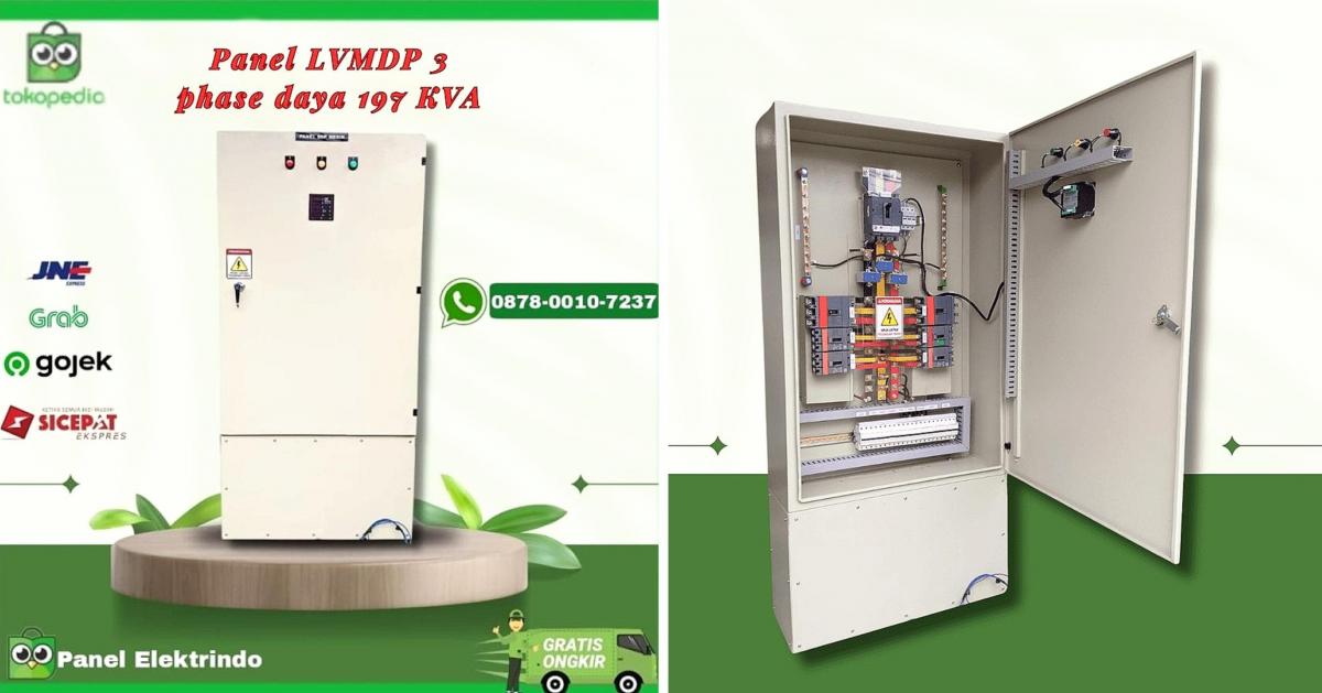 Panel LVMDP 3 phase daya 197 KVA